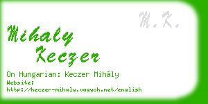 mihaly keczer business card