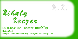 mihaly keczer business card